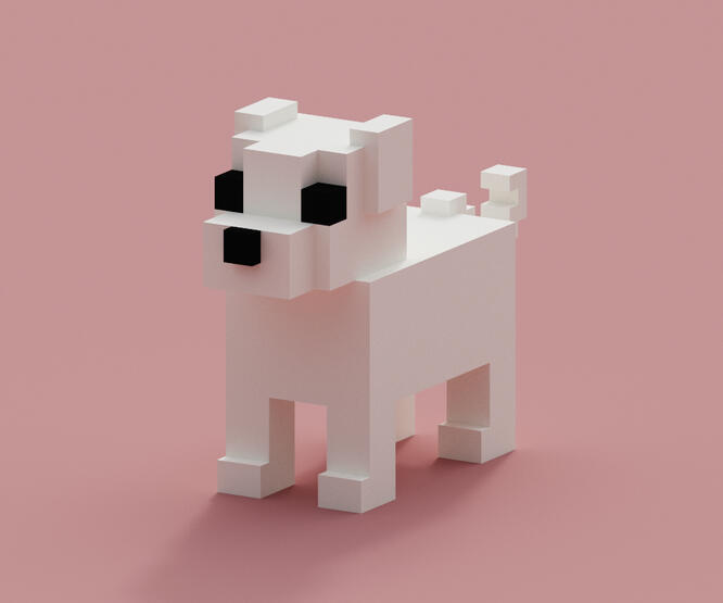 This Voxel model was done in MagicaVoxel.