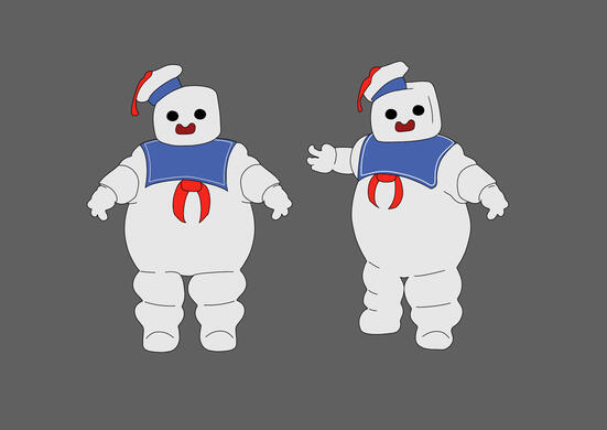 Stay Puft from Ghostbusters designed in the style of Adventure Time. Done in Photoshop.